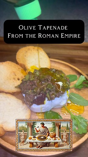 Donnie Dodson on Instagram: "Roman Recipes Episode 10 #history #recipe #cooking #ancient #romanempire #roman #rome #classical #olives #oliveoil #cheese #snack #historical #spqr #greek #latin #historybuff #historyfacts #historylovers #fyp"