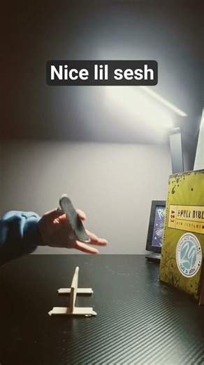 nice Lil fingerboard sesh on the homemade rail #fingerboard #slushcult #diy #fypシ #fyp