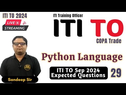 ITI TO Most Expected Questions L29 | ITI TO Sep 2024 Practice Questions | ITI TO COPA Trade
