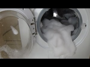 Experiment, test - too much soap in a Washing Machine, an Foam overflow or spill by centrifuge, #93