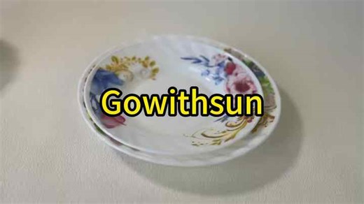 Wholesale Custom Decal Opal Glass Dinner Plates - Hot Sale In-Stock Flower-Printed Opal Glass Plates for Restaurant