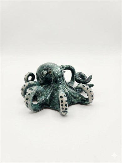 Handmade Ceramic Octopus Figurine , Decorative Anatolian Art Collectible - Etsy