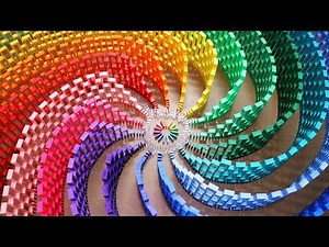 THE AMAZING RAINBOW SPIRAL (12,000 DOMINOES)