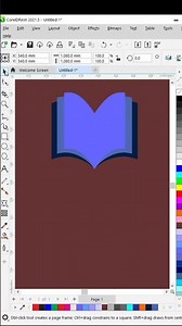 Open book illustration in Corel Draw