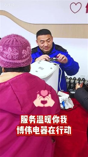 #北辛社区 #博伟电器 北辛社区联合博伟电器开展新春家电义修服务活动~服务温暖你我~博伟电器在行动~~