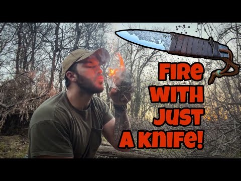 Making Fire From the Land With Only a Knife (Bow Drill Challenge)