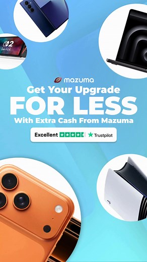Ready for an upgrade? 💸📱 Trade in your old phone, console or tablet with Mazuma and get extra cash towards your next device. Fast. Easy. Rated Excellent ⭐⭐⭐⭐⭐ MazumaMobile.com | Mazuma Mobile
