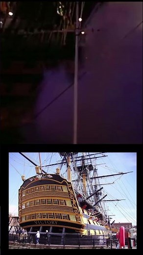 HMS Victory - Full rolling broadside salute