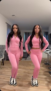 Comment below which one you prefer! @fashionNova - -wearing the Nichole Striped Sweater Short Set - Blue/combo & Faye Shaping Active Set - Pink - - - - #fashionstyle #models #twins #fashion #fashionnova #loungewear | TM Twins