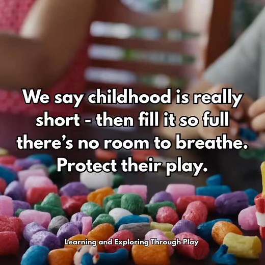 Protect their play 🩷 . . . #childhood #fblifestyle #education #learningthroughplay #teaching #earlyyears | Learning and Exploring Through Play