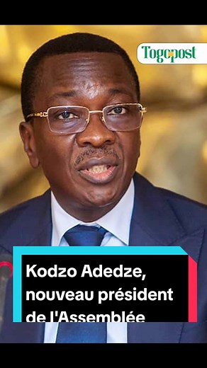 Nouveau Président de l'Assemblée Nationale du Togo: Kodzo Adedze