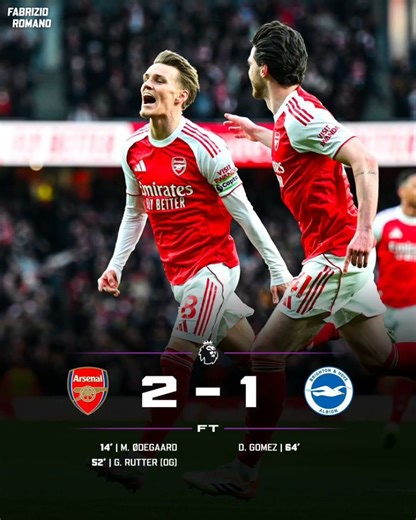 ARSENAL VS EVERTON 2-1 FULL-TIME RESULTS?