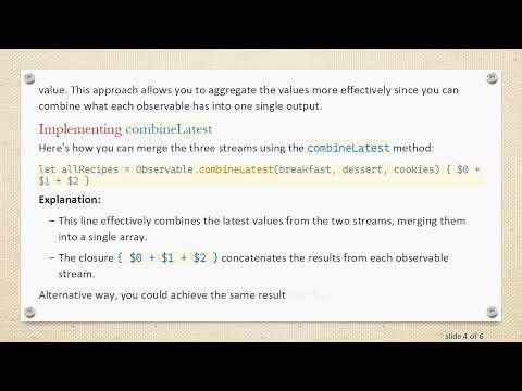 Merging Observable Streams in RxSwift Effectively