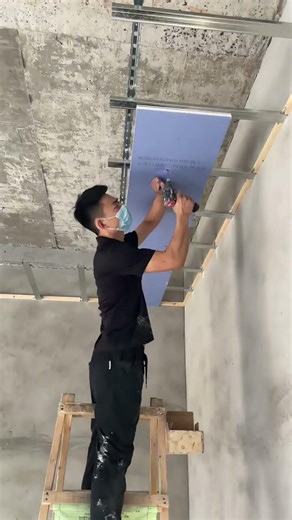 Suspended Ceiling Construction Process | High Ceiling Living Room Renovation