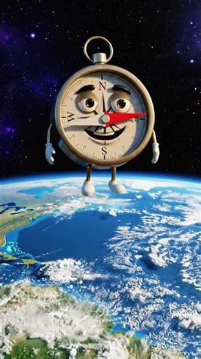 "How a Compass Finds North | Science Explained for Students & Curious Minds"🚀 #cartoon