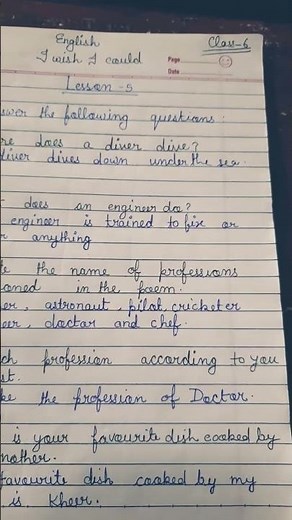 class 6 english chapter 5 question/Answer/U.P board
