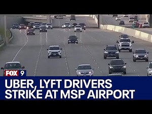 Uber, Lyft drivers strike at MSP Airport
