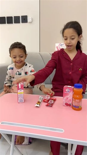 Brother and sister sharing 🍡🍫🧃 #shorts