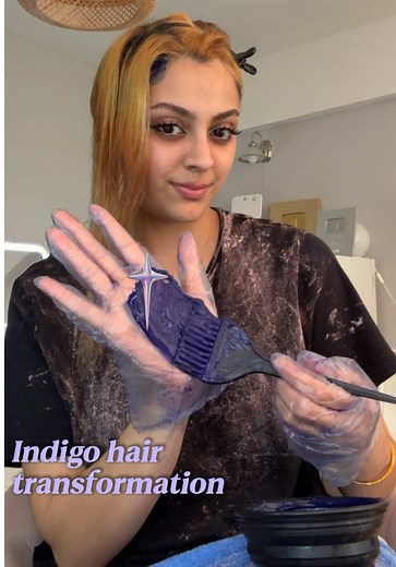 the healthy hair era is officially over we are SO back (with indigo hair)