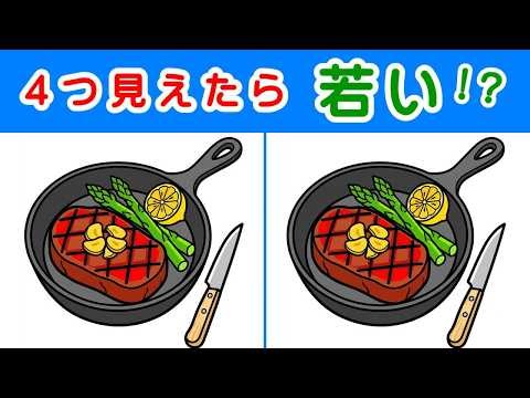 簡単過ぎず難し過ぎない、しかし３箇所より格段に集中力が必要な４箇所間違い探し。脳のフル回転で脳トレ効果抜群！ #574
