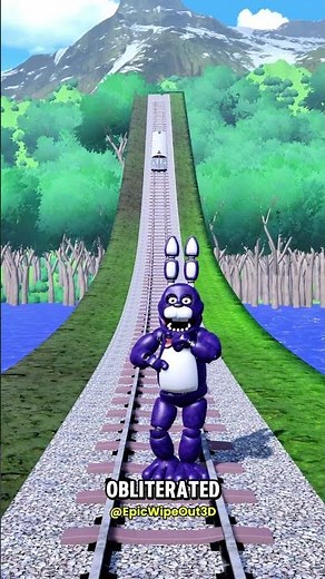 TOTAL MAYHEM! Glamrock Freddy VS High-Speed Train! 🚂💥 #fnaf #fivenightsatfreddys