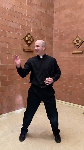 Just some cool Catholic dance moves to pull out at your next party😎#fyp #catholic #priest #catholictiktok #faith #nau #college #flagstaff #dance #catholicdance