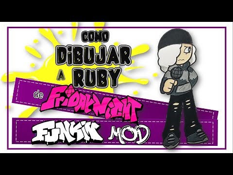 Cómo DIBUJAR y PINTAR a👩‍🦳 RUBY🎤 de FRIDAY NIGHT FUNKIN MOD/How to DRAW RUBY from FNF MOD