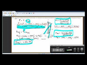 Statics - 3D Force Systems - Projections and force vectors