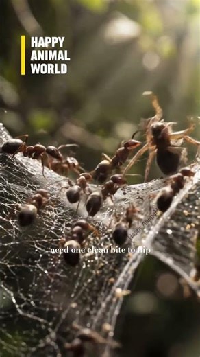 Ants vs Spider Swarm vs Venom Who Wins? #ants #spider #animalbattle #insects #macro #wildlife