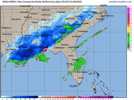 485K views · 4.3K reactions | Here it comes, just a crazy radar showing all the snow across the deep south. This will slowly shift more east through the evening as more moisture builds in! -Ethan | North Carolina's Weather Authority | Facebook