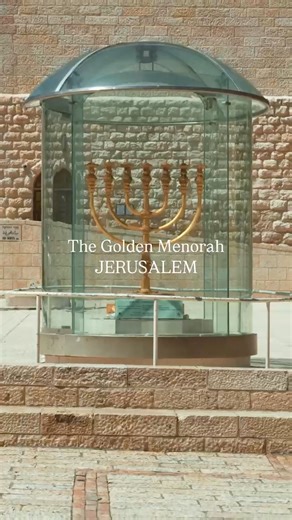 Behold the breathtaking Golden Menorah in the heart of Jerusalem’s Old City 🕎—a stunning replica of the original Temple Menorah described in the Bible. Crafted from pure gold and standing tall near the Western Wall, it’s a powerful symbol of Jewish faith, resilience, and the enduring spirit of ancient Israel. Captured in golden light and rich history, this video brings you one step closer to Jerusalem’s sacred heritage. 📍 Location: Jewish Quarter, Old City of Jerusalem 🇮🇱 💬 A timeless flame