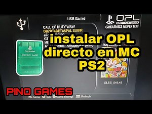 poner O P L en memory card PS2