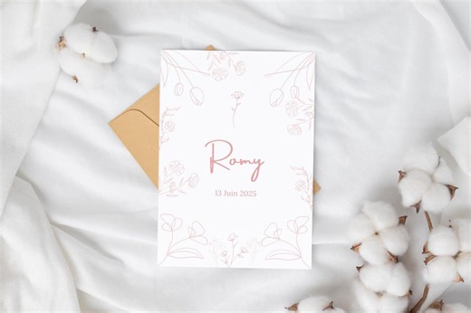 Newborn Birth Announcement Template | Printable Photo Birth Card | Birth Announcement With Photos | Download - Etsy