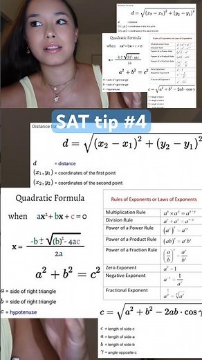 Memorize THESE formulas for the SAT📝