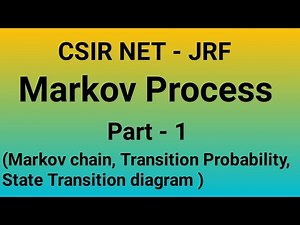 Markov process for CSIR - NET JRF | Markov Chain | Transition Probability | State transition diagram