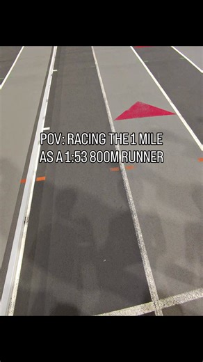 First time ever racing the mile went like 4:29😬😬 #fyp #pov #track #indoor #race
