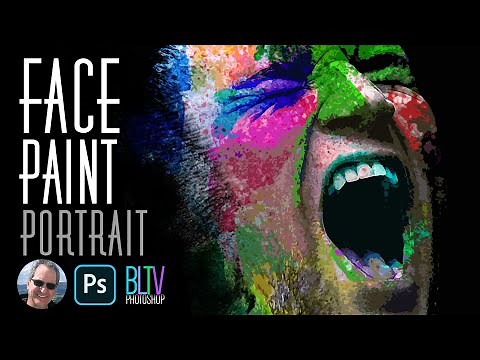 Photoshop: How to Create a FACE PAINT Portrait!