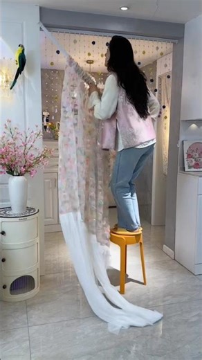 Easy Curtain Decoration Idea for Home #homedecor #homedesign #shorts #trending