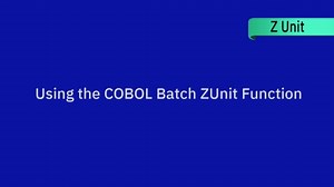 Using the COBOL Batch ZUnit Function
