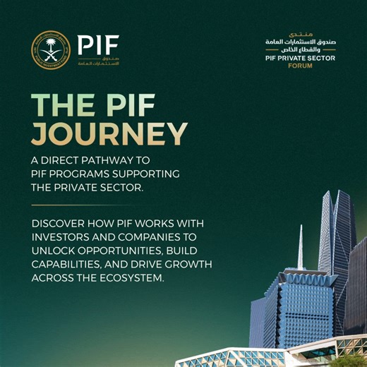 The #PIF Journey at the #PIF_PrivateSectorForum is a dedicated destination connecting investors and private sector companies directly with PIF programs. Register now: https://link.pif.gov.sa/4oPcZmJ | PIF