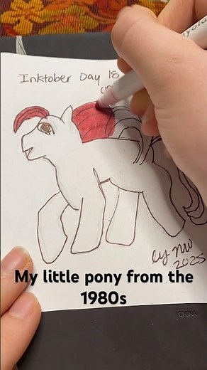 Inktober Day 18: My little pony from the 1980s