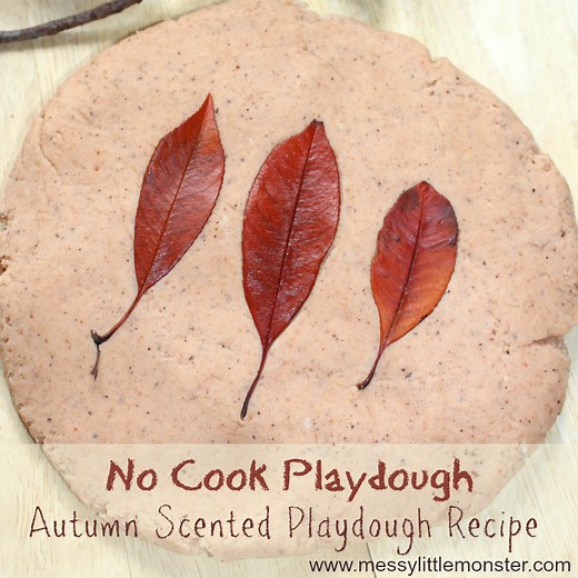Easy no cook playdough recipe - autumn scented playdough