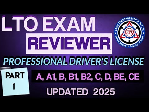2025 LTO EXAM REVIEWER FOR PROFESSIONAL DRIVER'S LICENSE TAGALOG VERSION PART 1 | LTO REVIEWER 2025