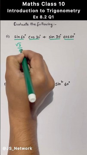 Introduction to Trigonometry | Class 10 Maths | Ex 8.2 Q1 #maths #trigonometry #js_network