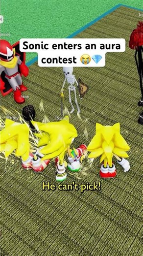 SONIC ENTERS AN AURA CONTEST 😭💎 #roblox #micup #sonic
