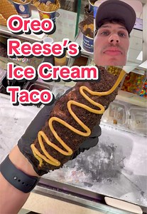 Peanut Butter Oreo Reese’s Ice Cream Taco Waffle Recipe