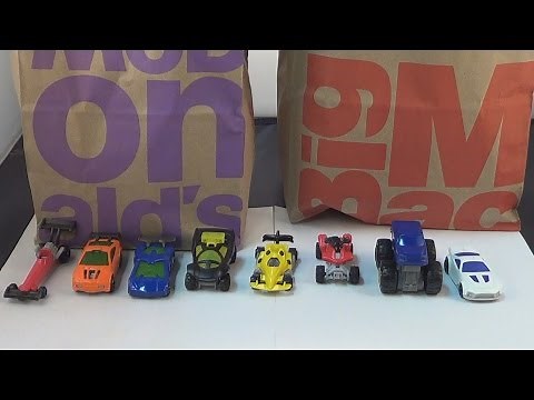 Hot Wheels McDonalds Happy Meal Toys 2012 Full Set Open Review and Surprise Ending