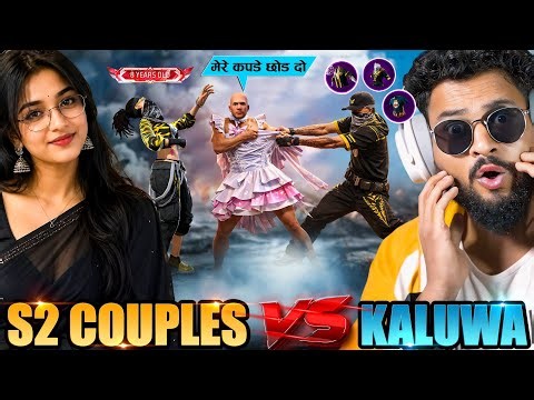 GOLDEN S2 COUPLE VS KALUWA 😱 आजा Noob Couple 1 vs 6 Hip-Hop & Sakura में !! 😤
