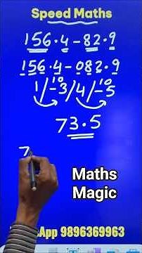 What a Trick !! Subtract Decimals II Short Trick for Subtraction II Subtract Orally #youtubeshorts