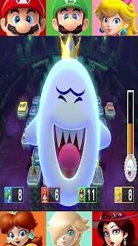 Mermaid Princesses Battle King Boo! Mario Party 10 Boss Showdown!